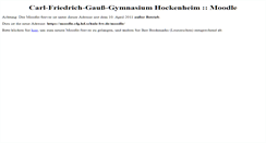 Desktop Screenshot of moodle.cfg-hockenheim.de