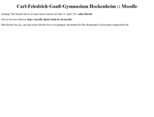 Tablet Screenshot of moodle.cfg-hockenheim.de